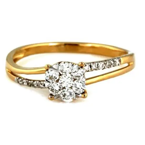 Lovrin Złoty pierścionek z brylantami na zaręczyny na prezent 0.31 ct 2
