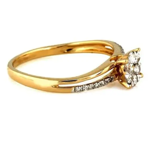 Lovrin Złoty pierścionek z brylantami na zaręczyny na prezent 0.31 ct 3