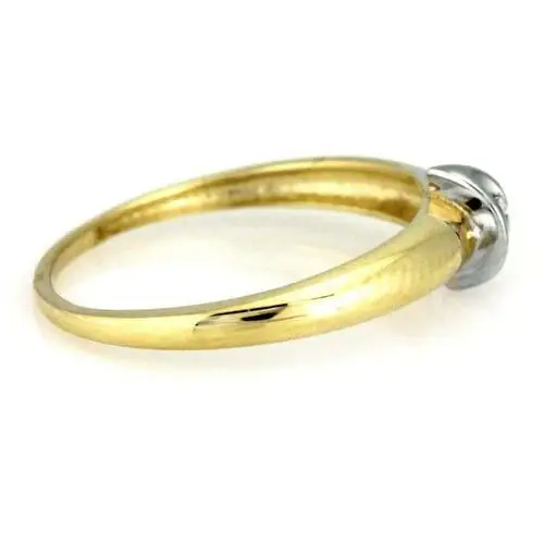 Złoty pierścionek zaręczynowy 585 z cyrkonią 1,27 g 3