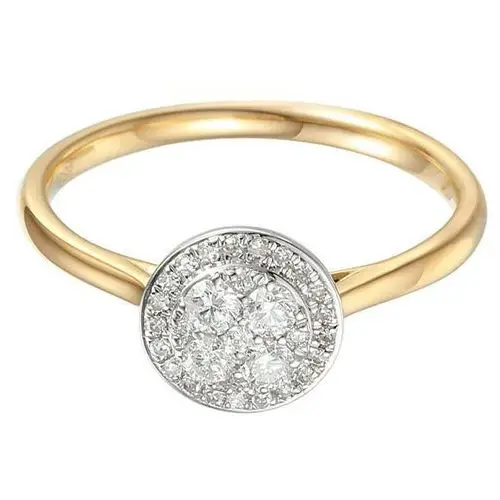 Złoty pierścionek zaręczynowy 585 z diamentami Lovrin