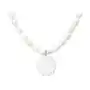 Perłowy choker damski naszyjnik z pereł hodowanych z zawieszką charmsem, kolor biały Sklep