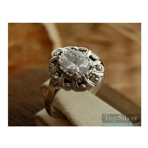 MARLIN - srebrny pierścionek z kryształem