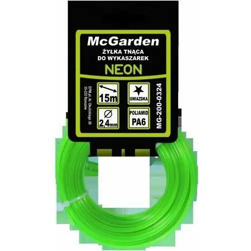 Mc garden Żyłka do wykaszarki gwiazdka neon 3,0mm 15m
