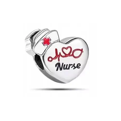 MD Charms zawieszka serce nurse pielęgniarka S925