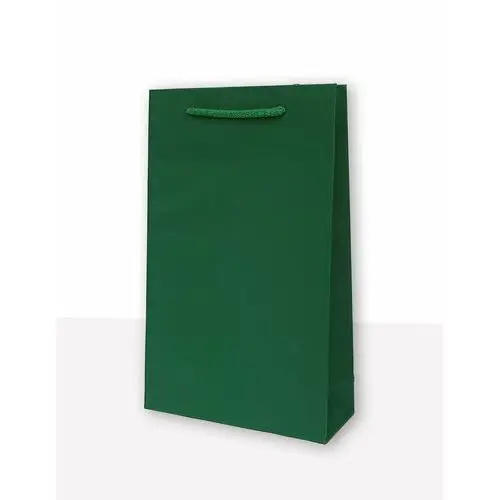 MER PLUS, torebka prezentowa jednobarwna t2 zielona 10 sztuk