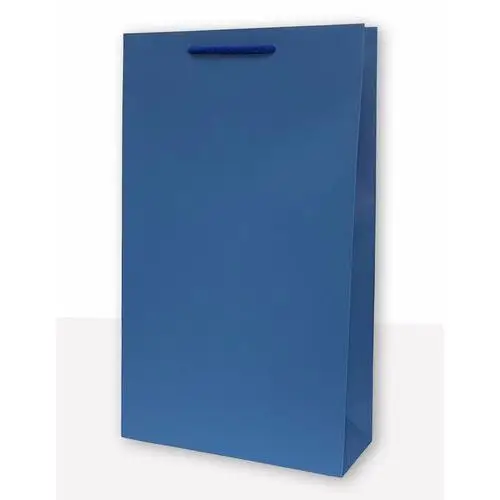MER PLUS, torebka prezentowa jednobarwna t4 niebieska 10 sztuk