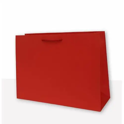 MER PLUS, torebka prezentowa jednobarwna t7 czerwona 10 sztuk