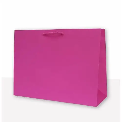 MER PLUS, torebka prezentowa jednobarwna t7 różowa 10 sztuk