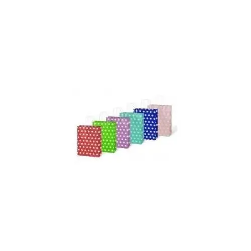 Torebka na prezent kraft 210x270x110 kropki mix