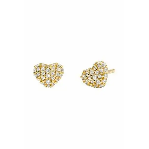 Michael kors Kolczyki pave heart stud mkc1119an710 złoty