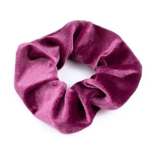 Miss glow Gumka do włosów scrunchies frotka welur fioletowa