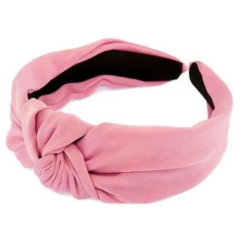Opaska do włosów turban różowa węzeł satynowa Miss glow 2
