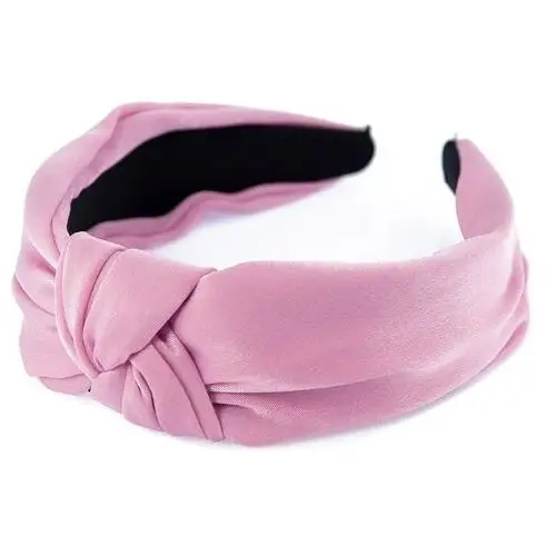 Opaska do włosów turban różowa węzeł satynowa Miss glow