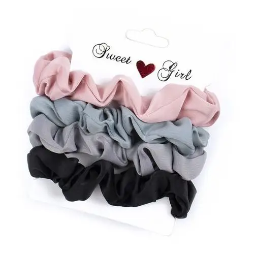 Zestaw scrunchies 4 sztuki gumki do włosów frotki Miss glow