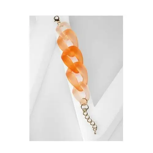 Masywna pomarańczowa bransoletka w kształcie łańcucha Molton
