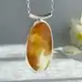 Naszyjnik srebrny z miodowym bursztynem no 3, kolor pomarańczowy Sklep