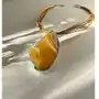Naszyjnik srebrny z mlecznym bursztynem no 1, kolor pomarańczowy Sklep