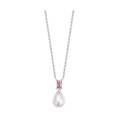 Naszyjnik srebrny z perłą i cyrkonią - pearls of sky Pearls of sky - biżuteria yes