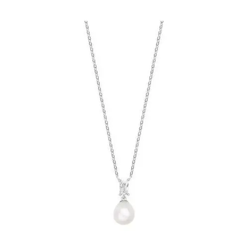 Naszyjnik srebrny z perłą i cyrkonią - pearls of sky Pearls of sky - biżuteria yes