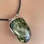 Naszyjnik srebrny z zielonym bursztynem no 3 Sklep