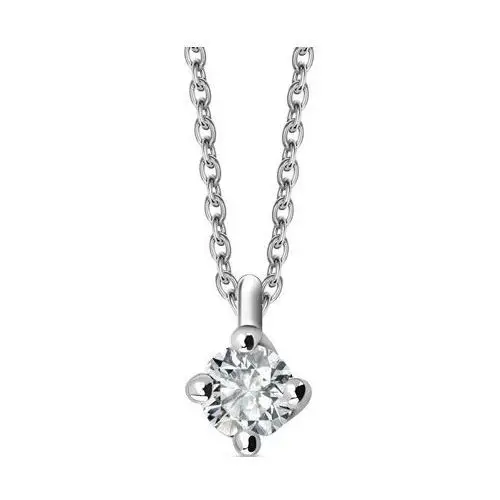 Naszyjnik z białego złota z diamentem - valentine Valentine - biżuteria yes