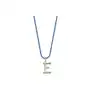 Naszyjnik z literką E na sznurku, kolor niebieski Sklep
