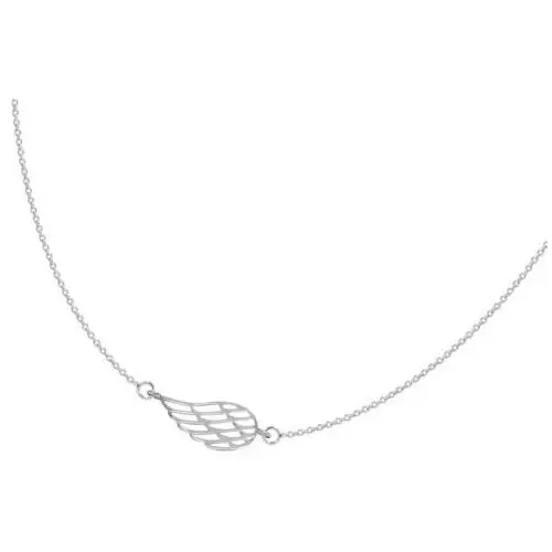 Naszyjnik ze srebrnym ażurowym skrzydłem na łańcuszku