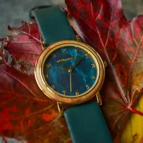 Damski zegarek classic - ciemnozielony motyw marmuru Niwatch 2