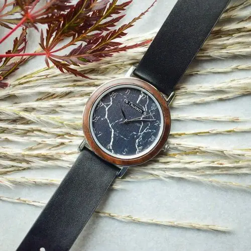 Niwatch Damski zegarek classic - czarny motyw marmuru 2