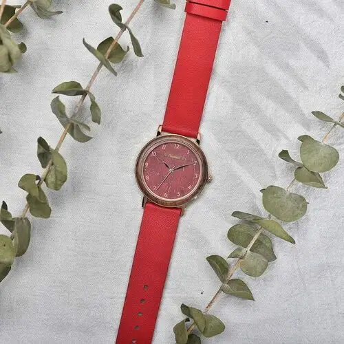 Damski zegarek Niwatch Classic - czerwony motyw marmuru 5