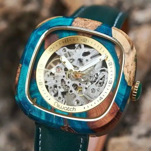 Zegarek Niwatch Automatic Padouk & Green Epoxy, ni-aut_50 4