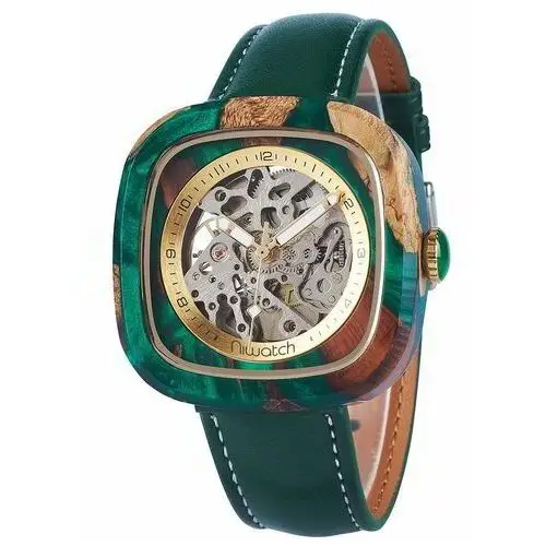 Zegarek Niwatch Automatic Padouk & Green Epoxy, ni-aut_50 2