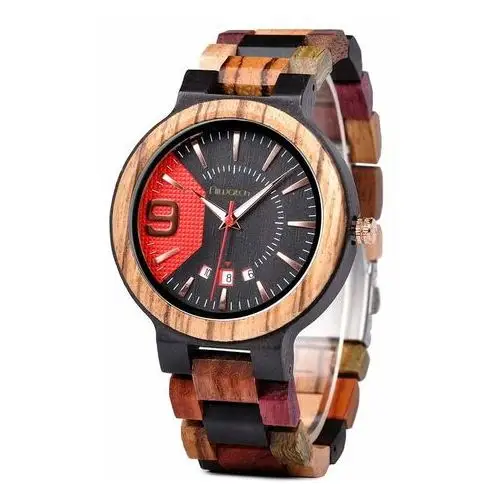 Zegarek drewniany Niwatch COLOUR z datownikiem, ni710 2