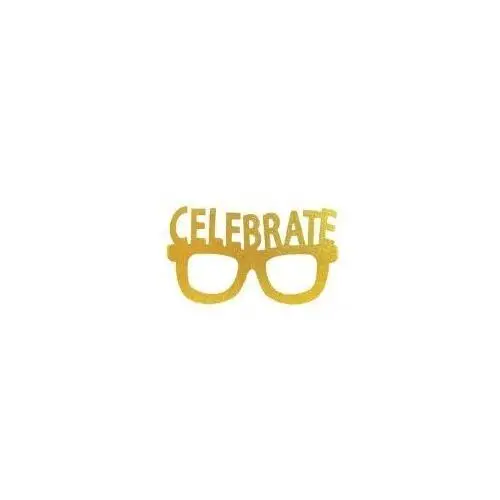 Papierowe okulary brokatowe Celebrate 4 szt