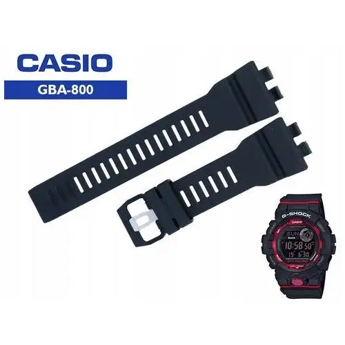 Pasek do zegarka Casio GBA-800 GBD-800 czarny, kolor czarny