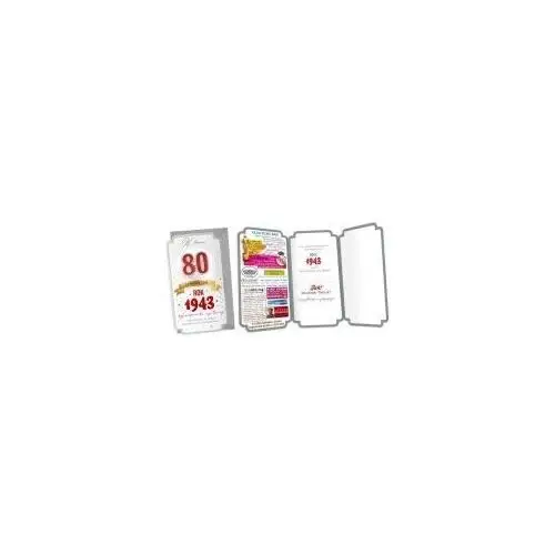 Kukartka karnet urodziny 80 Passion cards - kartki