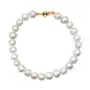 Bransoletka srebrna pozłacana z perłami - Pearls, kolor beżowy Sklep