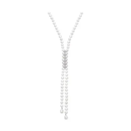 Pearls - biżuteria yes Naszyjnik z pereł z cyrkoniami - pearls