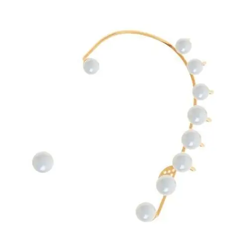 Pearls - nausznica lewa pozłacana z perłą na sztyfcie
