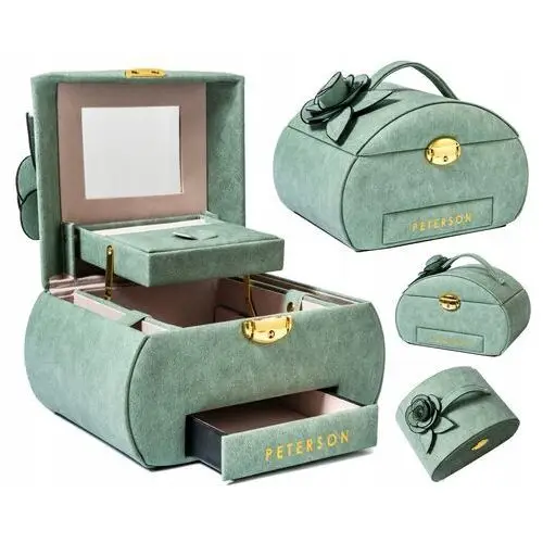 Peterson szkatułka kuferek poziomowy organizer na biżuterię zegarki