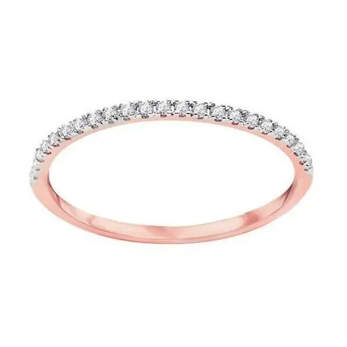 Pierścionek z różowego złota z diamentami - YES Rings, kolor różowy