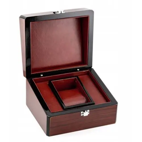 Prezentowe pudełko na zegarek drewniane Lux