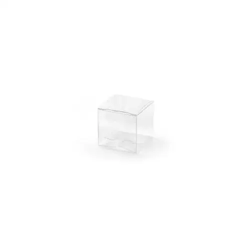 Pudełeczka kwadratowe transparentne 5x5x5 cm 10 szt