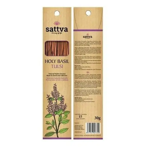 SATTVA Kadzidło naturalne patyczki - TULSI