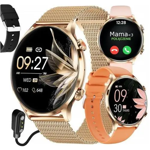 Smartwatch Damski Zegarek Wodoodporny Menu Pl Rozmowy Smart Watch 4 Paski