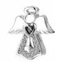 Srebrny Charms Serce Anioł Stróż Miłości Aniołek z Aniołkiem srebro 925 Sklep