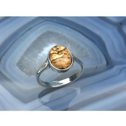 Srebrny pierścionek z jaspisem pr. 925 rozmiary