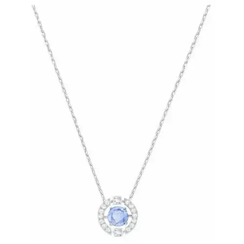 Swarovski sparkling dance round necklace, blue blue rhodium-plated 2