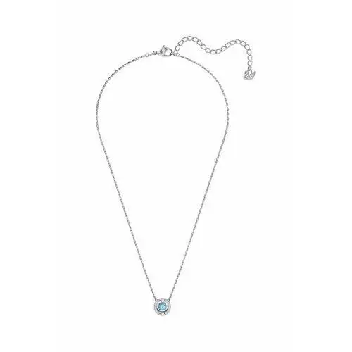 Swarovski sparkling dance round necklace, blue blue rhodium-plated 3