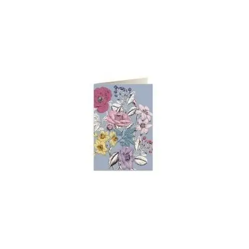 Karnet b6 + koperta 6092 fioletowe kwiaty Tassotti